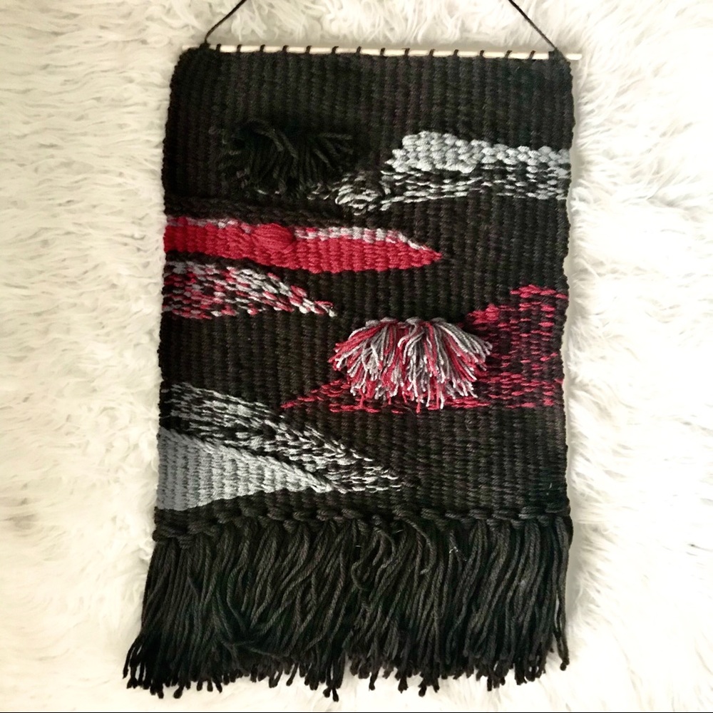Hand made woven wall hanging tapestry - Picture 6 of 6